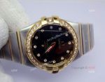 Omega Replica Watch For Dale - Omega Constellation Black Face Diamonds Men Watch